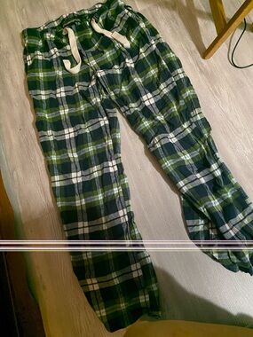 Green Plaid Men's Jogger Sweatpants - Casual Lounge Pants